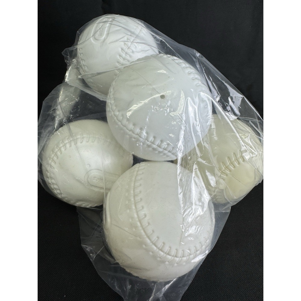 Lot Of 6 Genuine Little Tikes Replacement Plastic Round Ball Baseball T-Ball